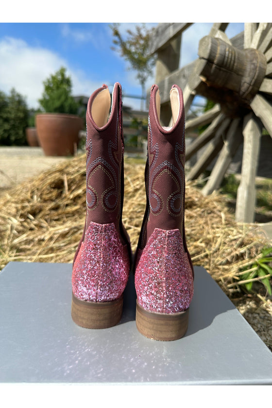 Outlaw Outfitters Glitter Gabby Western Boot - Pink