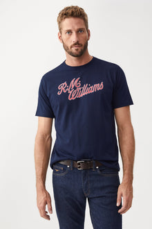  R.M.Williams Script T-Shirt Navy