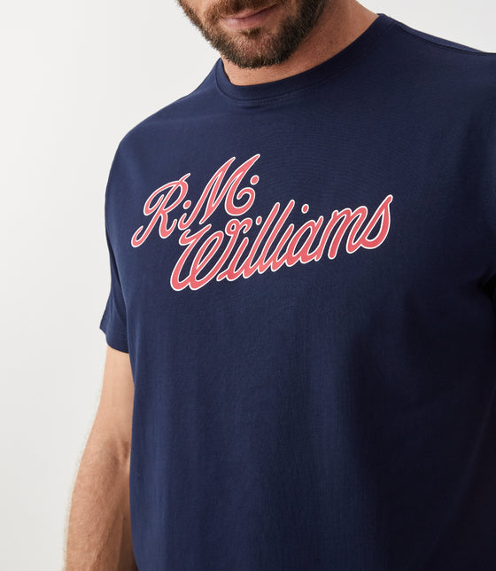 R.M.Williams Script T-Shirt Navy