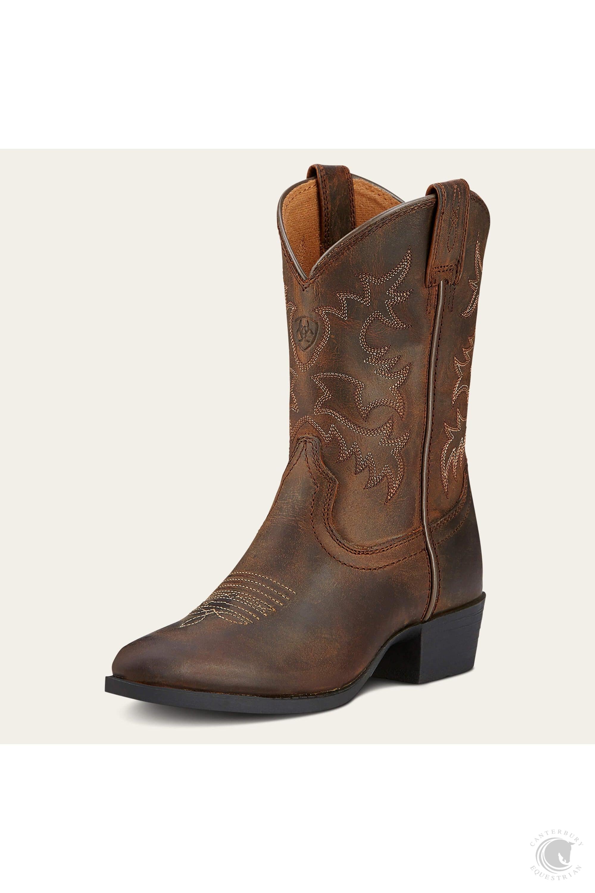 Ariat Children's Heritage Western Boots Distressed Brown