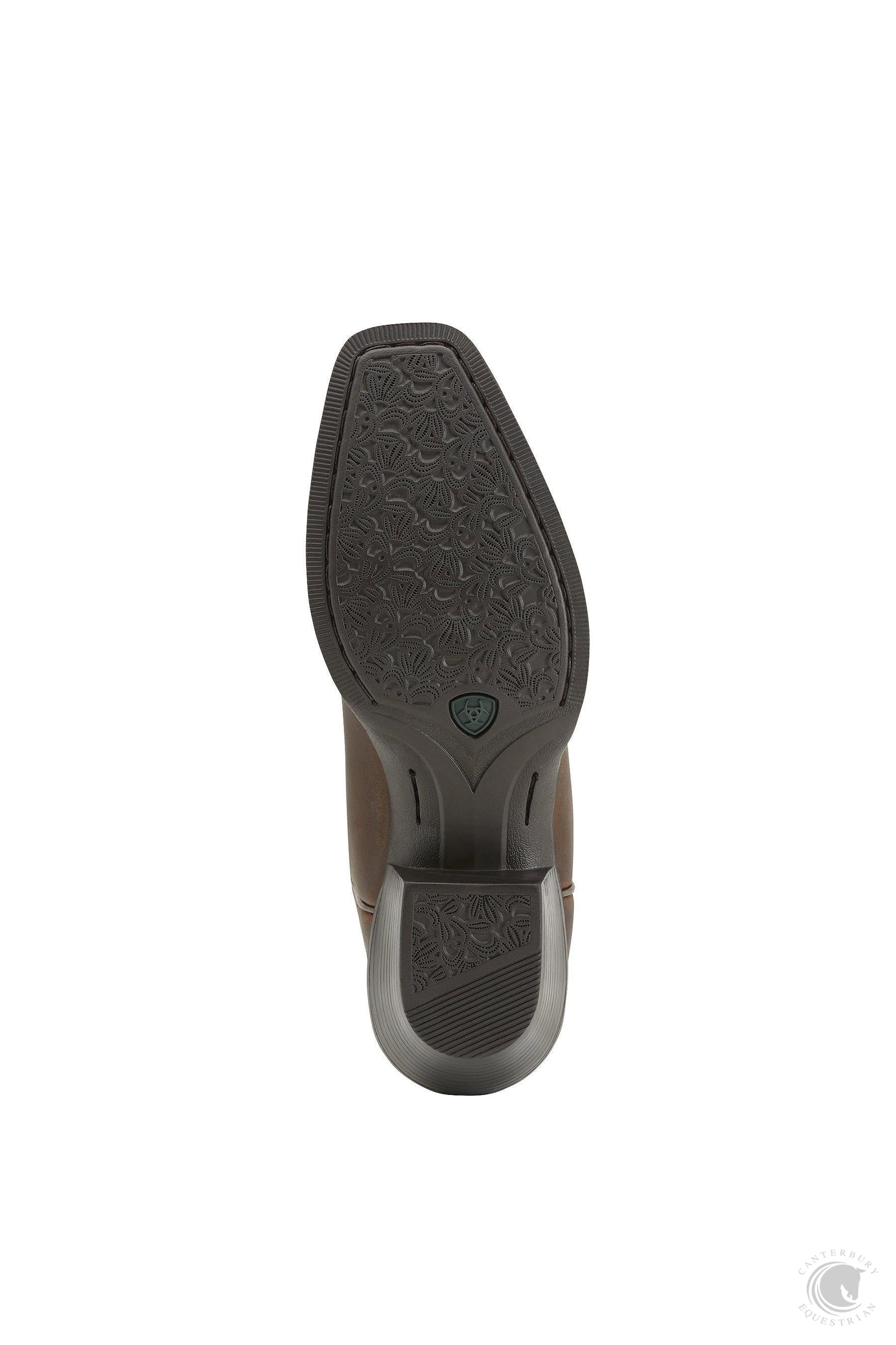 Ariat Round Up Square Toe Western Boot Powder Brown