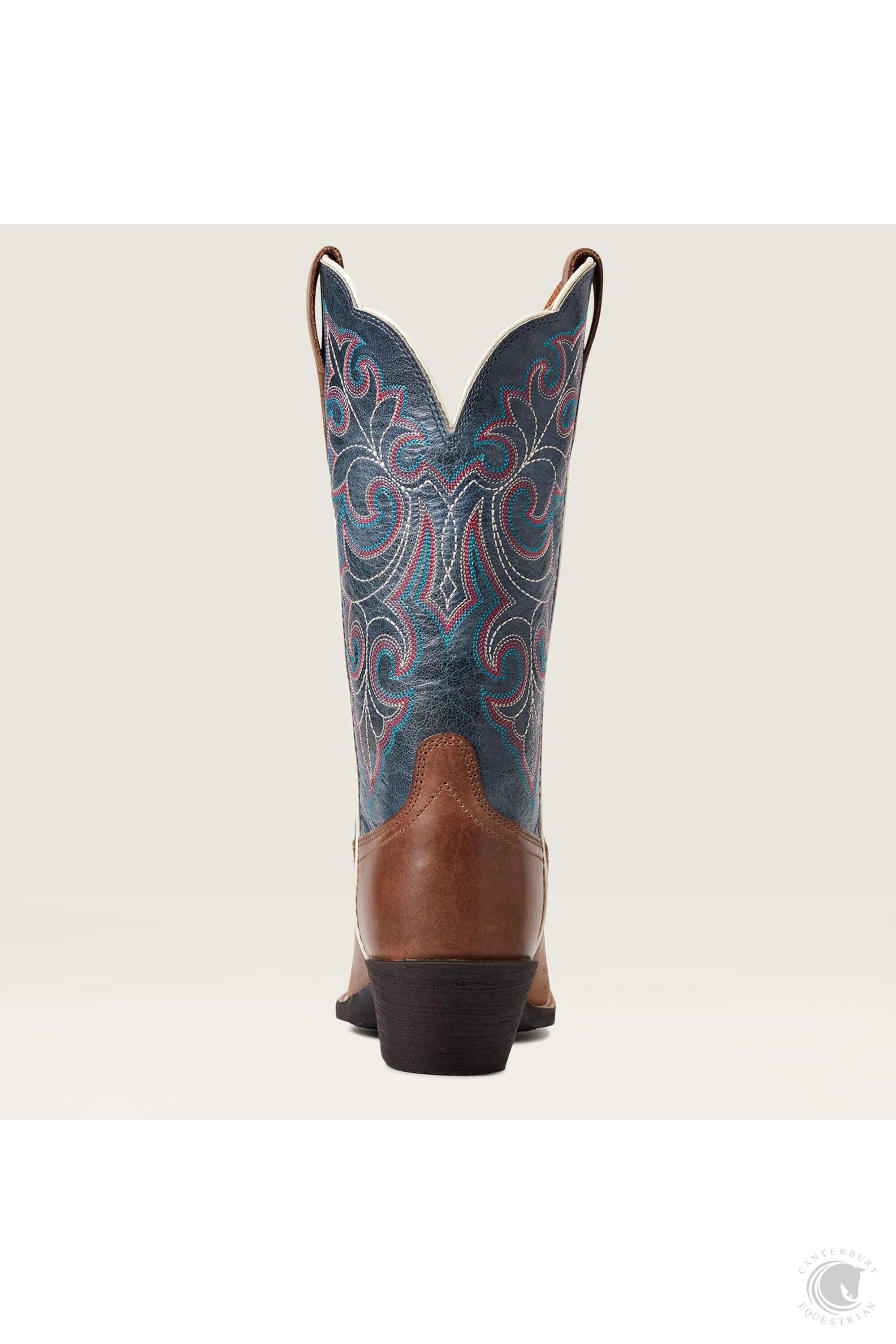 Ariat Round Up Square Toe Western Boot Storming Brown