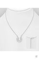ELITE EQUESTRIAN STERLING SILVER & CZ HORSESHOE NECKLACE