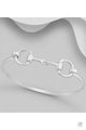 ELITE EQUESTRIAN STERLING SILVER SNAFFLE BANGLE - REGULAR