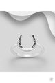 Elite Equestrian Oxidized Horseshoe Ring