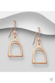 ELITE EQUESTRIAN STIRRUP EARRINGS - SMALL - ROSE GOLD