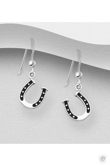  Elite Equestrian HORSESHOE DANGLE EARRINGS