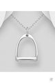 ELITE EQUESTRIAN SIMPLE STIRRUP - STERLING SILVER PENDENT (ONLY)