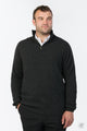 Light Possum Merino Wool Silk Zip Neck Sweater