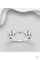ELITE EQUESTRIAN SILVER SNAFFLE BIT RING