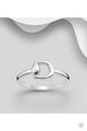 ELITE EQUESTRIAN SILVER HALF SNAFFLE RING