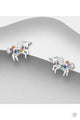 Sterling Silver Unicorn Studs
