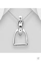 Elite Equestrian Silver Stirrup Pendent