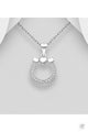 ELITE EQUESTRIAN CRYSTAL HORSESHOE HEART PENDENT