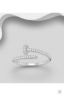  Elite Equestrian Nail Crystal Ring