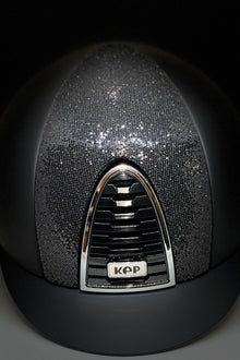  Kep Helmet Textile Cromo 2 Glitter Front Panel in Black
