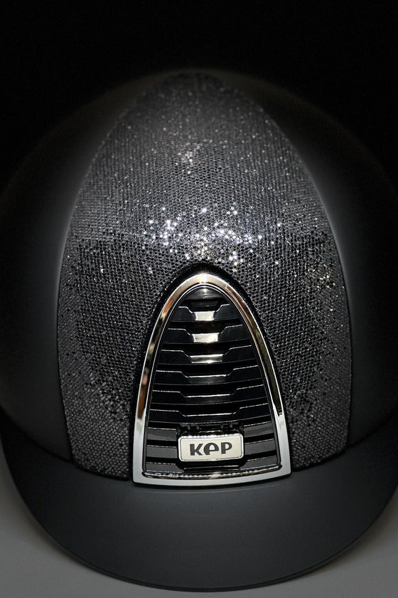 Kep Helmet Textile Cromo 2 Glitter Front Panel in Black