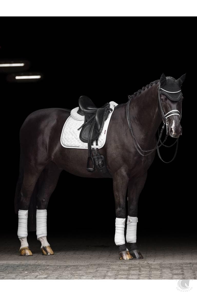 LeMieux Crystal Suede Dressage Square White