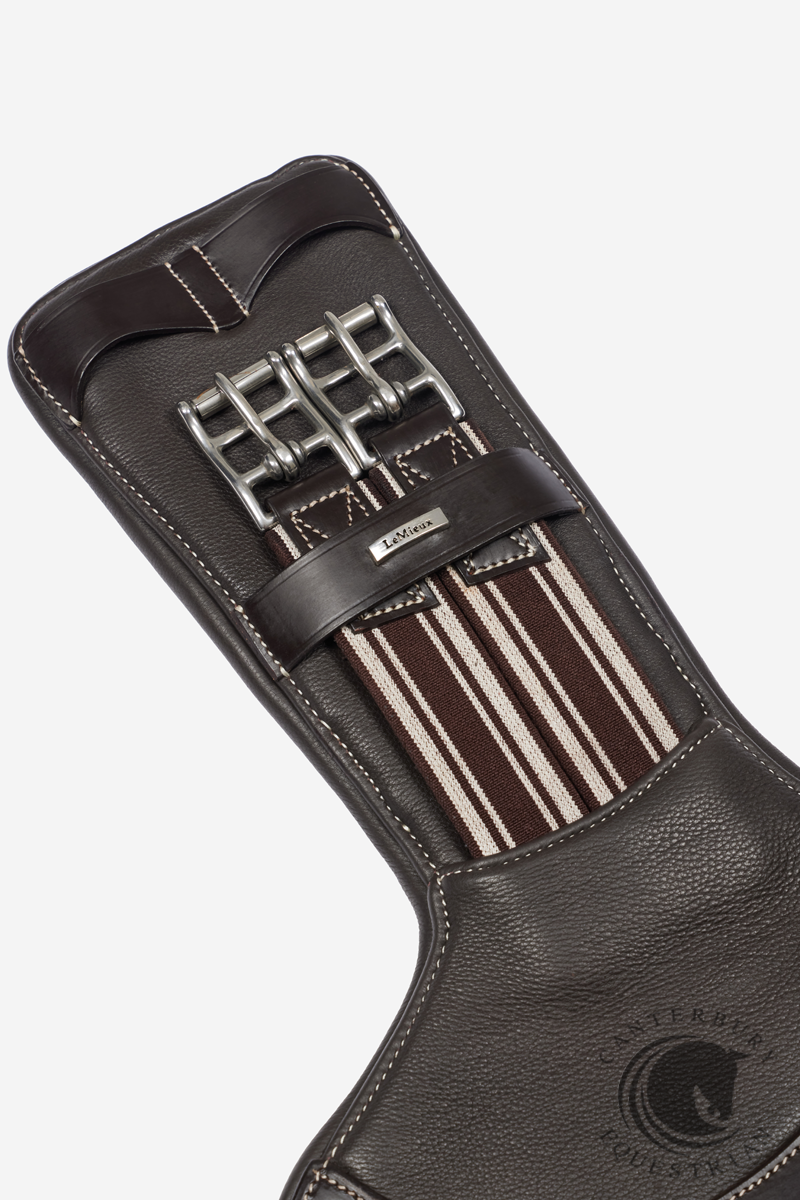 LeMieux Arika Contoured Short Stud Girth Brown