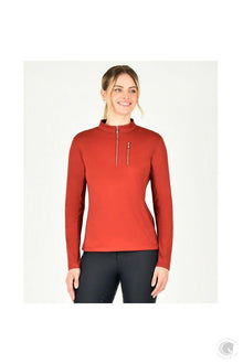  Reno Long Sleeve Riding Top Red Ochre