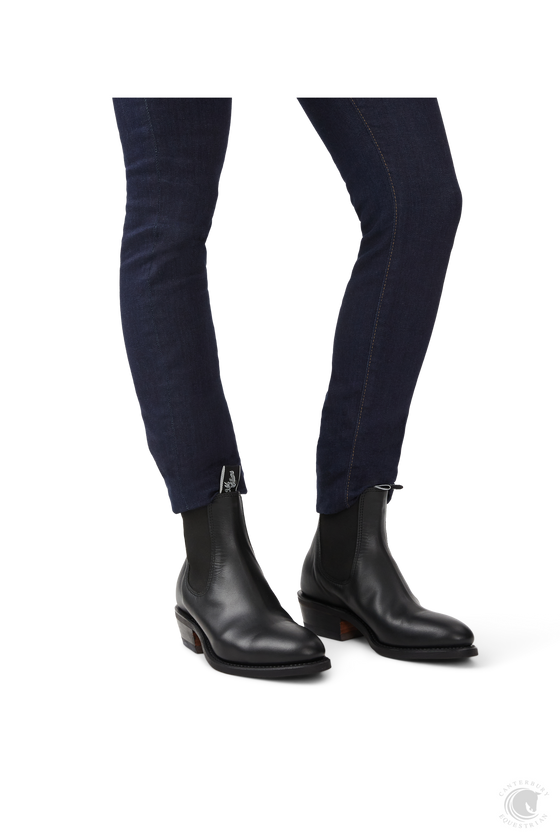 R.M.Williams Lady Yearling Rubber Sole Boots Black Canterbury Equestrian