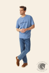 R.M. WIlliams Branded T-Shirt Soft Blue