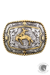 AndWest Bronc Rider Beaded Edge Buckle