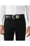 R.M.Williams Solid Hide Belt - Gold - Black