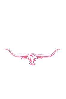  R.M.Williams 70cm Longhorn Decal - Pink