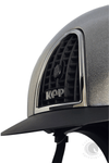 Kep Cromo 1 Black Textile Helmet – Silver Glitter Panel & Silver Frame
