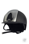 Kep Cromo 1 Black Textile Helmet – Silver Glitter Panel & Silver Frame