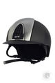 Kep Cromo 1 Black Textile Helmet – Silver Glitter Panel & Silver Frame