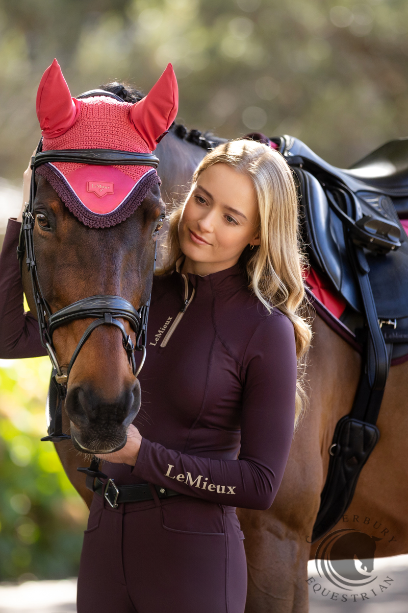 LeMieux Classic Fly Hood Cranberry