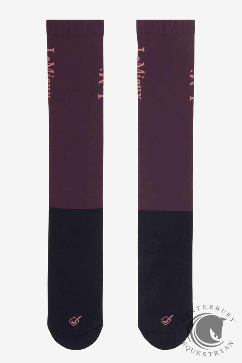 LeMieux Competition Socks 2 Pack Damson