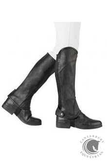  DUBLIN STRETCH FIT HALF CHAPS BLACK CHILDS