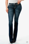 Grace In L.A Western Flap Easy Fit Bootcut Jeans