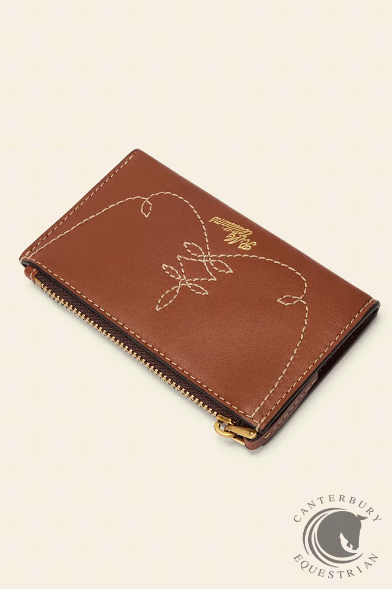 R.M. Williams Eden stitched cardholder with zip