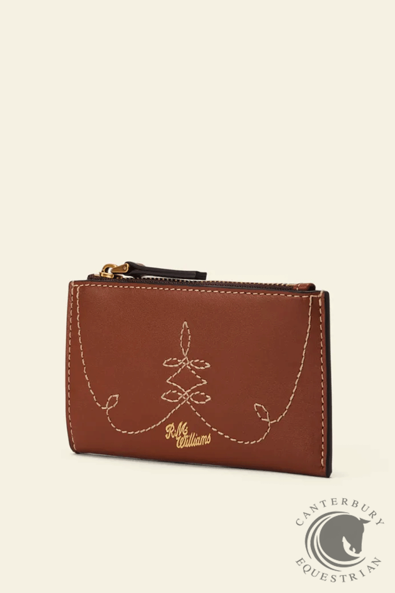 R.M. Williams Eden stitched cardholder with zip