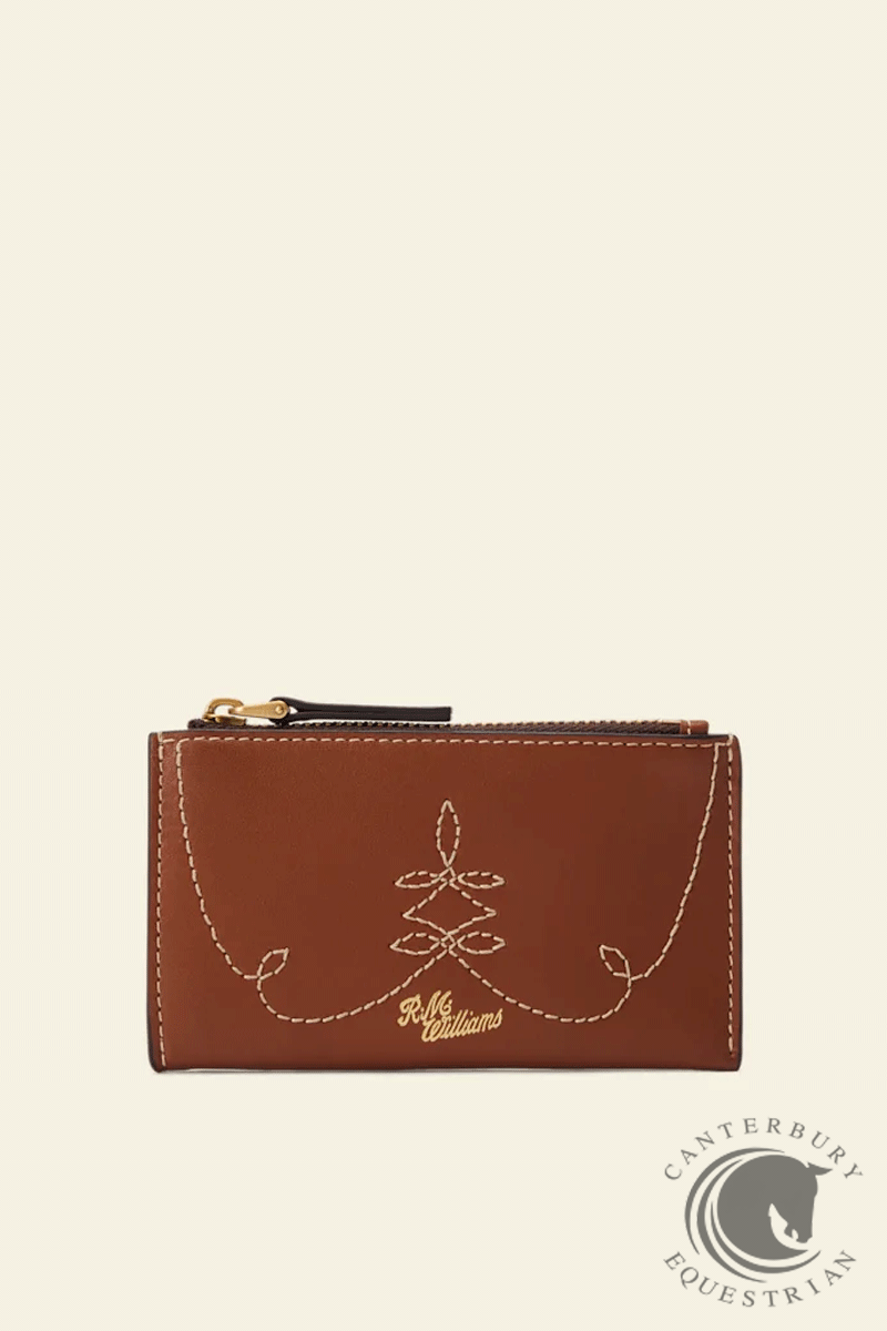 R.M. Williams Eden stitched cardholder with zip