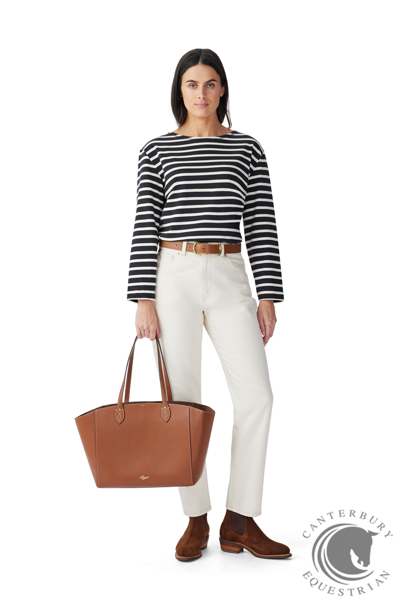 R.M. Williams Eden stitched tote with pouch