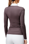 Equestrian Stockholm Fine Line Competition Top Dark Violet