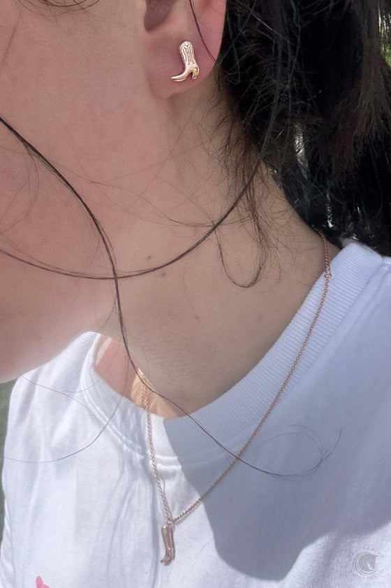 Bless Your Heart Cowboy Boot Studs - Sterling Silver 14K Rose Gold Plated