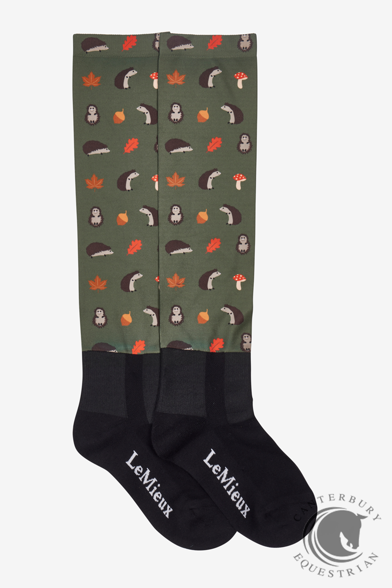 LeMieux Footsie Socks Hedgehogs Rosemary