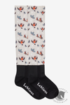 LeMieux Footsie Socks Xmas Robins Almond
