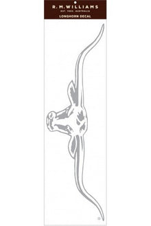  R.M.Williams 70cm Longhorn Decal - Silver