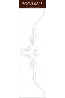  R.M.Williams 70cm Longhorn Decal - White