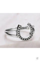 STERLING SILVER HORSE SHOE ADJUSTABLE RING
