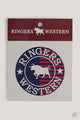 Ringers Western Signature Bull Flag Sticker Navy