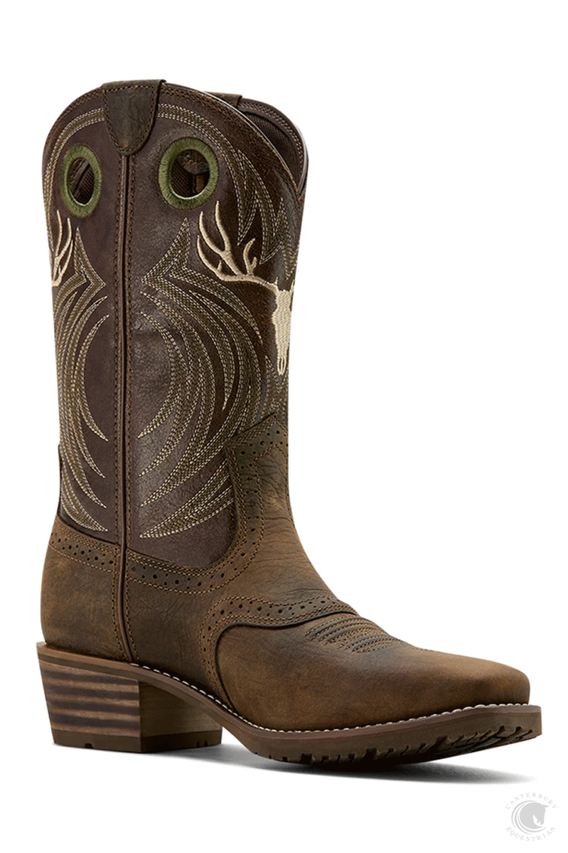 Ariat Hybrid Roughstock Antler Cowboy Boot