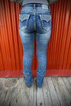 Grace in L.A Easy Fit Bootcut Sparkle Cross Jeans